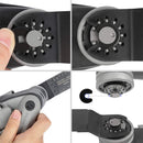 Drillpro 24Pcs Oscillating Saw Blade Multi Tool Quick Release Saw Blades Kit for Metal Wood Plastic Cutting Oscillating Tools for Dewalt/Porter C-able/Ryobi/Fein Multi/B-osch/Dremel