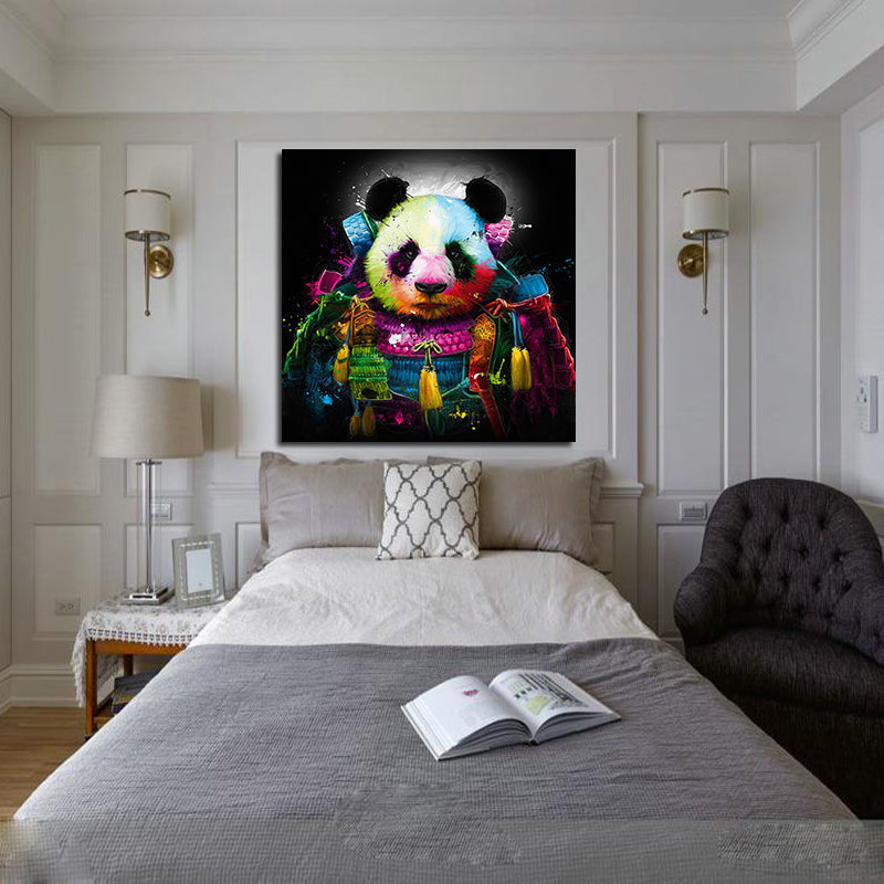 Miico Hand Painted Oil Paintings Animal Panda Paintings Wall Art For Home Decoration
