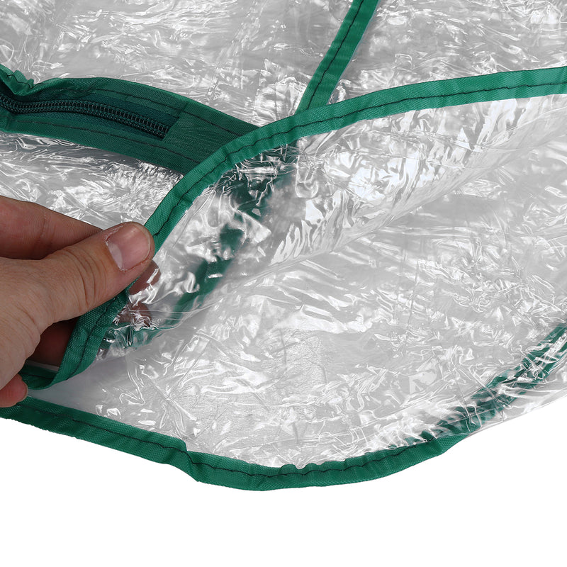 69x49x126cm Apex Roof 3-Tiers Garden Greenhouse Hot Plant House Shelf Shed Clear PVC Cover