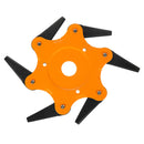 Upgrade Orange 6 Steel Blades Razor 65Mn Lawn Mower Eater Trimmer Head Grass Brush Cutter