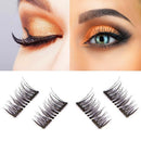 8Pcs/2 Pairs Dual Magnetic 3D False Eyelashes Long Natural Eyelashes Extension