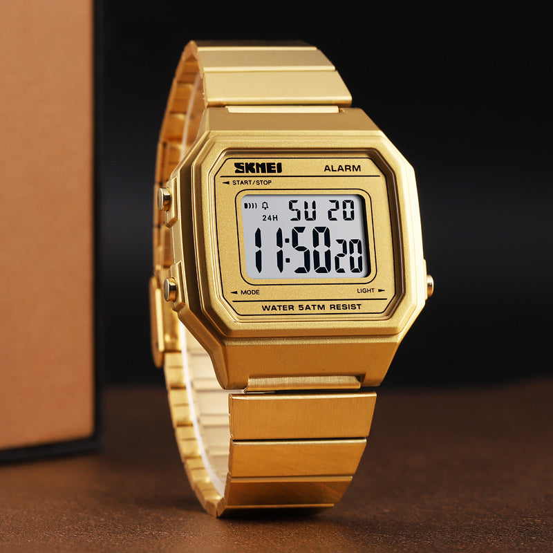 SKMEI 1377 Luminous Week Display Waterproof Casual Style Digital Watch Men Wrist Watch