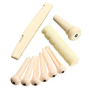 1 Set Professional Guitar Kit Acoustic Guitar Bridge with Bone Pins Saddle Nut