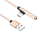 Bakeey 2 in 1 Type C 3.5mm Jack Audio AUX Fast Charging Data Cable 1M For Oneplus 6 Xiaomi Mi8 S9