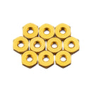 10Pcs M2 Manual Knurled Thumb Aluminum Alloy Screw Nut Spacer Flat Washer