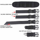 Dual-Point 2 Tactical Sling Swivels Strap Multifunction Mission Adjustable Oblique Crossing Shoulder