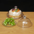 Transparent Cake Stand Dome Lid Cover Cup Cake Pastry Food Display Serving Plate