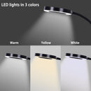 NEWACALOX Magnetic Flexible Desk Magnifier 3X USB LED Magnifying Glass 3 Colors Illuminated Magnifier Lamp Loupe Reading Rework Soldering Magnifier