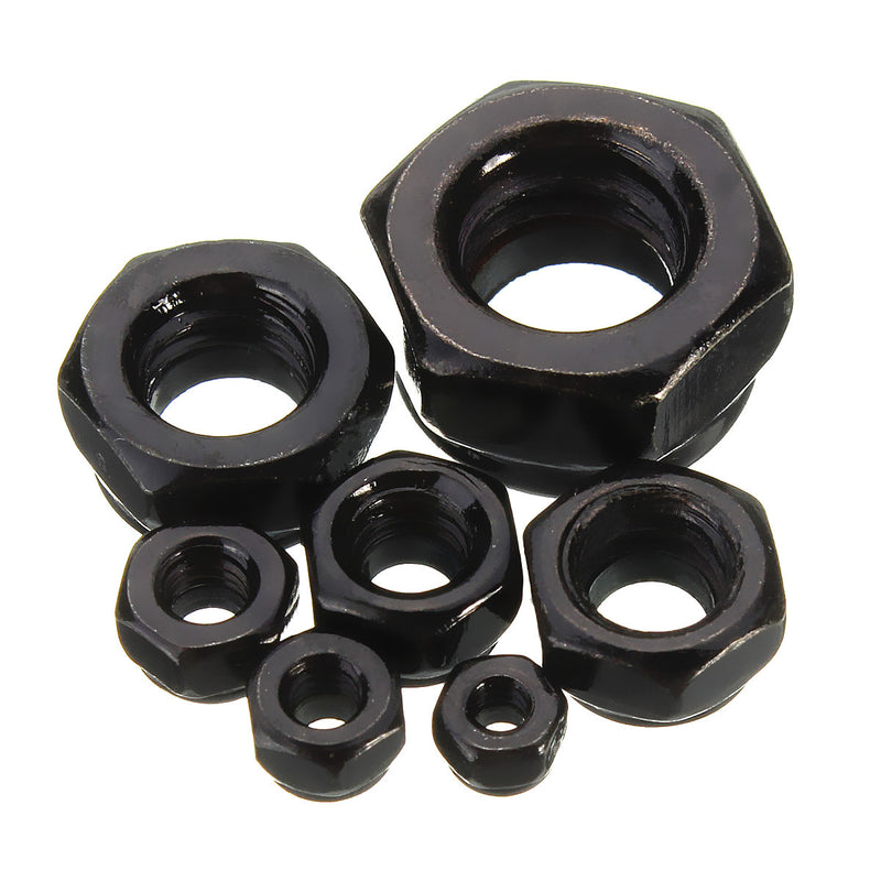 Suleve CS1 50pcs Carbon Steel Self Locking Hex Nut Nylon Insert Lock Nut M2/M2.5/M3/M4/M5/M6/M8/M10/M12