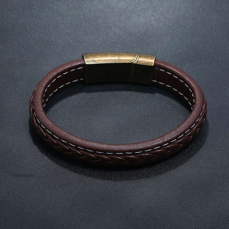 Hand-woven Multi-layer Leather Creative Men's PU Bracelet
