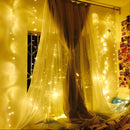 3M*3M 304 LED String Fairy Light White Warm White Window Curtain Party Wedding Decor EU Plug AC220V