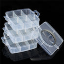 18 Grid Detachable Plastic Craft Beads Jewellery Storage Organizer Tool Box Case Closet Grid Organizer Storage Box