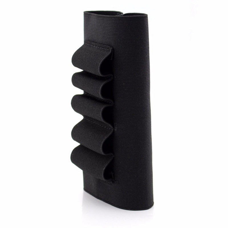 5 Rounds Army Elastic Shotgun Stock Shell Ammo Case Cartridge Holder Hunting Gun Accessories