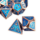 7Pcs Polyhedral Dices Antique Metal Multisided Dice Set Role Playing Gadget Dice