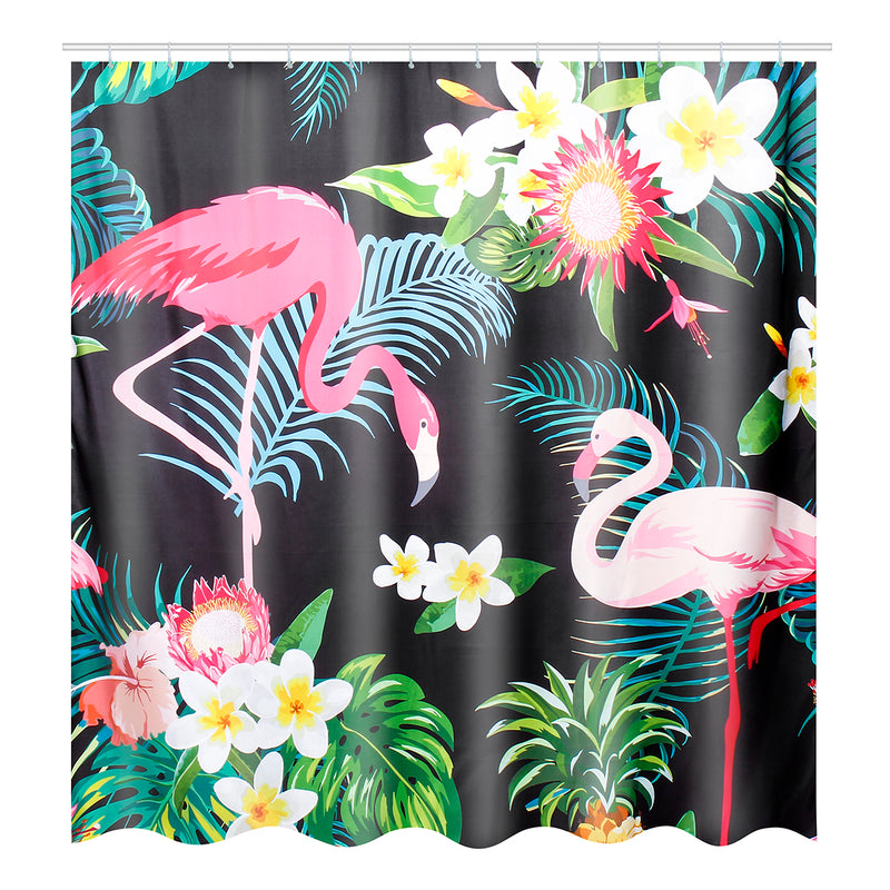 3 PCS Bathroom Carpet Set Toilet Cover Shower Curtain Sets Polyester Fabric