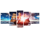 5PCS Uframed Sunset Modern Art Canvas Oil Paintings Pictures Print Home Wall Decor