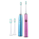 ED8000 Sonic Electric Toothbrush Waterproof IPx7 USB 5 Brush Modes with 2 Toothbrush Head