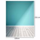 5x7FT Blue Wall Wood Floor Vinyl Photography Backdrop Photo Background Props