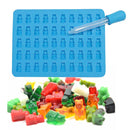 50 Cavity Silicone Gummy Bear Chocolate Mold Cake Jelly Candy Ice Tray Baking Tool