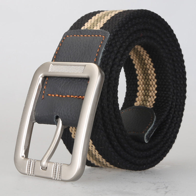 KALOAD P8 125cm 3.8cm Unisex Casual Belts + Outdoor Sport Tactical Belt Pin Buckle Canvas Waist Belt For Women Man