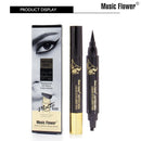 2in1 Music Flower Liquid Eyeliner Stamp Eye Liner Pencil Long Lasting Makeup