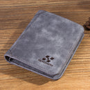 IPRee Men's Vintage RFID Blocking Trifold Wallet PU Leather ID Credit Card Holder
