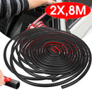 8M Large D Shape Sealing Strip Car Door Window Trim Edge Moulding Rubber Black