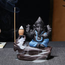 India Elephant God Ganesha Backflow Incense Burner Censer Holder Room Decor Gift