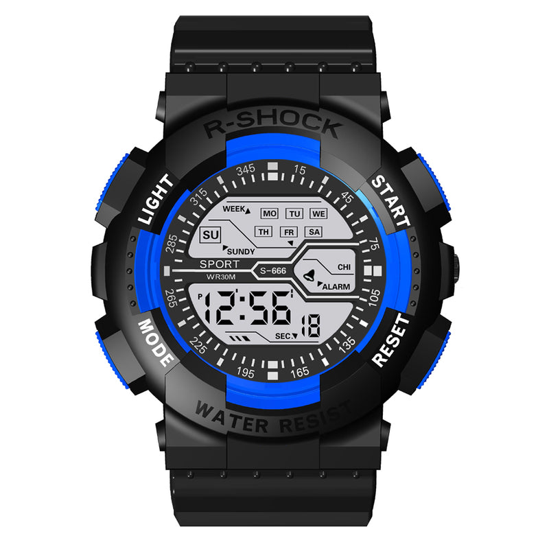 HONHX 82-666 Men Fashion Luminous Dsiplay Stopwatch Sport Style Digital Watch