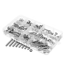 Suleve M5SH2 150Pcs M5 Stainless Steel 6-30mm Hex Socket Button Head Screw Allen Bolt Assortment Kit