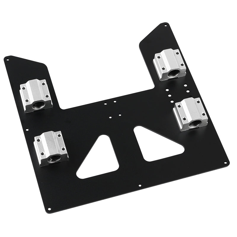 Black/Silver Aluminum Y Carriage Hot Bed Support Plate with Slider for 3D Printer