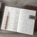 2020 Leather Planer A5 Notebook Year Calendar Monthly Weekly Diary Notepad Business Office Stationery New Year Christmas Gifts