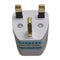 Universal US/EU To UK AC Power Adapter Travel Converter Adapter 3 Pins 110V-240V White