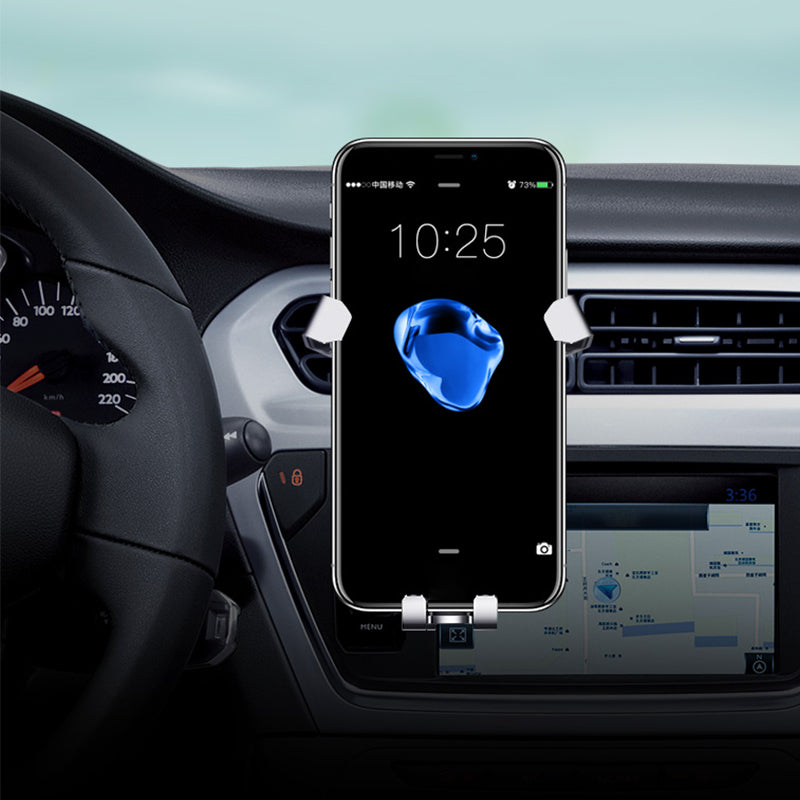 Universal Metal Gravity Automatic Lock Multi-angle Rotation Car Holder for iPhone Mobile Phone