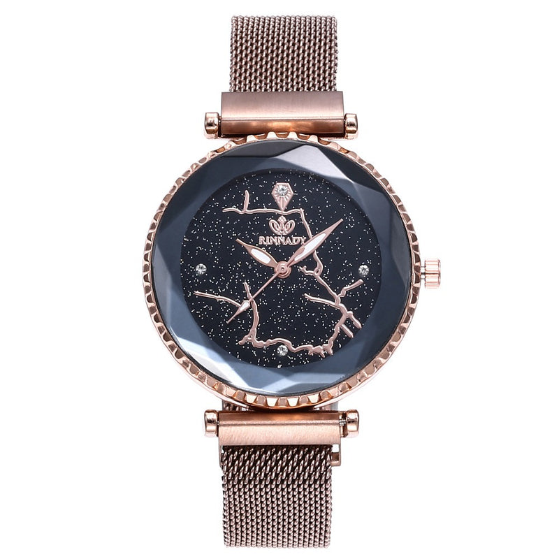 Luxury Simple Starry Sky Quartz Watch Crystal Lady Dress Fashion Women Watch