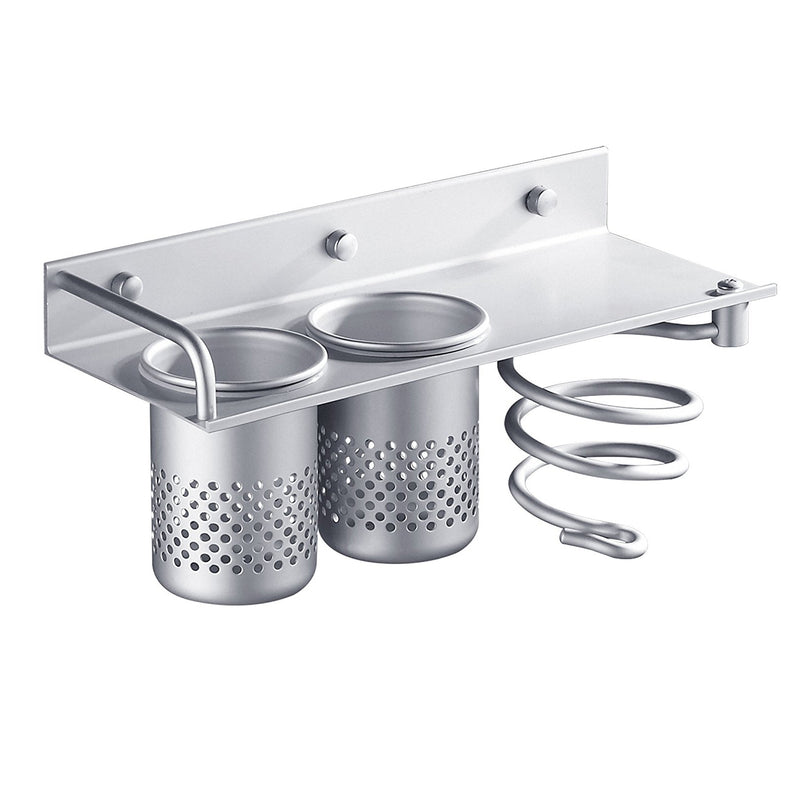 KCASA BR-31 Bathroom Wall Mount Hanging Storage Rack with 360 Degree Rotation Towel Holder