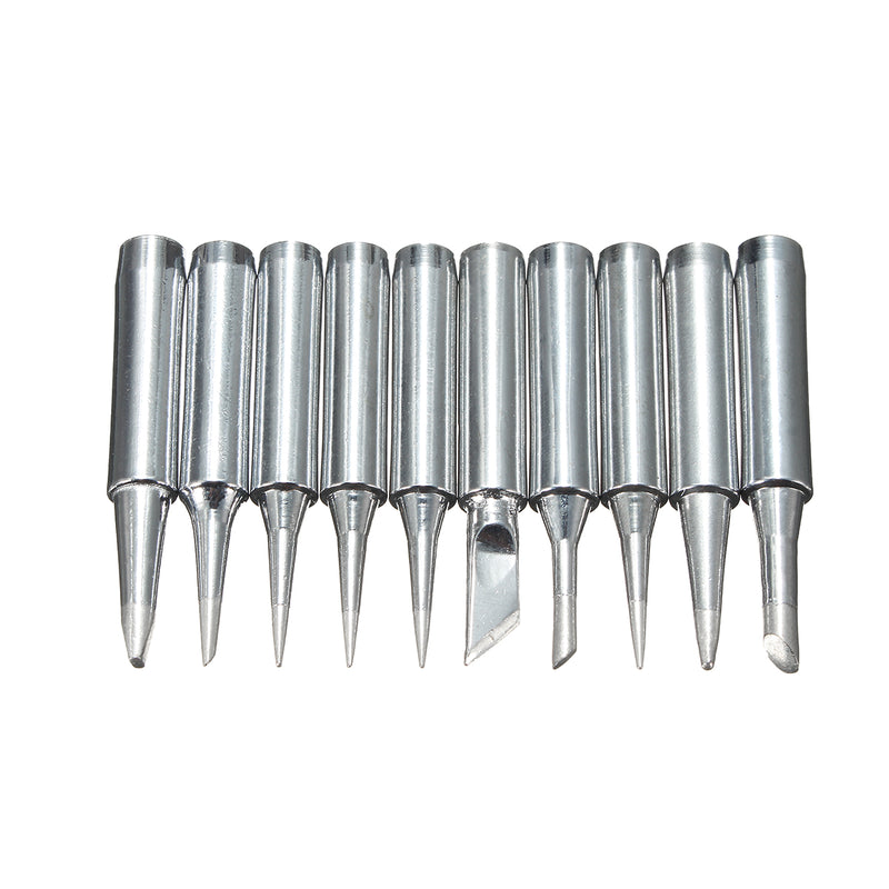 10Pcs Solder Soldering Iron Tip Tool Set for Atten Quick Lukey Aoyue 968