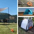 Plastic Spiral Screw Shape Tent Nail Hiking Camping Beach Tent Stakes Peg Nail w/ Clear Tube for Outdoor Travel
