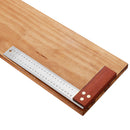 Drillpro 90 Degree Angle Ruler 300mm Stainless Steel Metric Marking Gauge Woodworking Square Wooden Base
