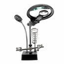 5LED Light Desk Lamp Magnifier Desktop Magnifying Glass Adjustable Support Clamp