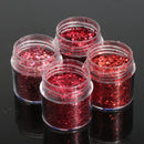 Red Nail Art Glitter Powder Sequins Decoration Tips 3D Mixed Dust
