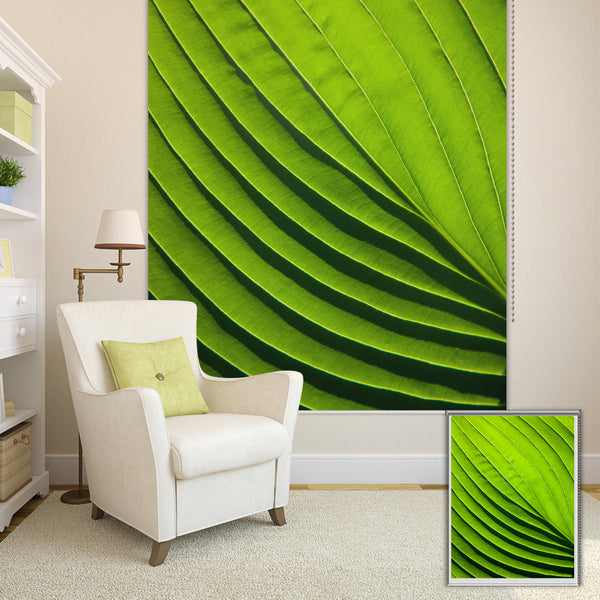PAG Green Leaf Wall Decor Window Curtain Roller Shutters Print Painting Roller Blind Background