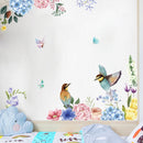 Miico FX82025 2PCS Flower And Bird Printing Wall Stickers Glass Stickers Home Decorative Stickers DIY Sticker