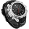 WEIDE 6406 Dual Display Digital Watch Calendar Alarm Luminous Watch Silver Case Men Sport Watch