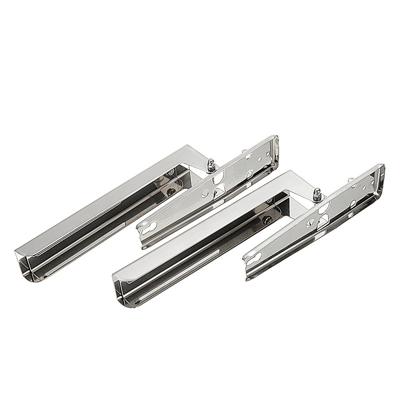 304 Stainless Steel Microwave Oven Rack Retrackable Foldable Wall Mounted Stand Kitchen Storage Rack Bracket With Two Removable Hooks