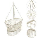 White Hanging Rope Macrame Hammock Chair Swing Baby Nursery Bassinet Cradle