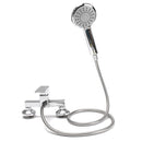 Modern Style Wall Mount Chrome Bathroom Faucet Hot Cold Mixer Tap + Shower Head