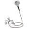 Modern Style Wall Mount Chrome Bathroom Faucet Hot Cold Mixer Tap + Shower Head