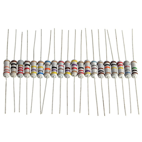 200pcs 20 Value 1W 5% Resistors Resistance Assortment Kit 10 Ohm - 1M Ohm Set