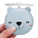 USB Rechargeable Mini Portable Fan with Makeup Mirror Led Light Pocket Handheld Fan
